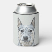 Australian Cattle Dog - Cute Original Dog Art Blikjeskoeler (Blikje Achterkant)