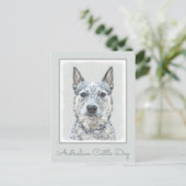 Australian Cattle Dog - Cute Original Dog Art Briefkaart (Staand voorkant)