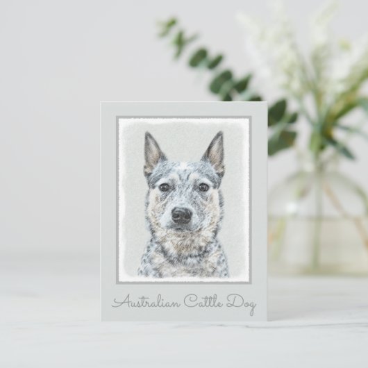 Australian Cattle Dog - Cute Original Dog Art Briefkaart (Staand voorkant)