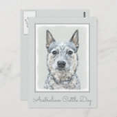 Australian Cattle Dog - Cute Original Dog Art Briefkaart (Voorkant / Achterkant)