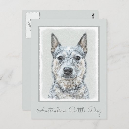 Australian Cattle Dog - Cute Original Dog Art Briefkaart (Voorkant / Achterkant)