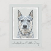 Australian Cattle Dog - Cute Original Dog Art Briefkaart (Voorkant)