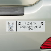 Australian Cattle Dog - Cute Original Dog Art Bumpersticker (Op auto)