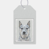Australian Cattle Dog - Cute Original Dog Art Cadeaulabel (Achterkant)