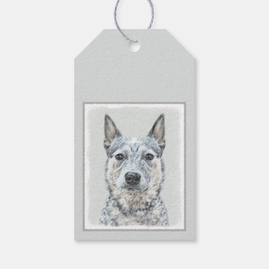 Australian Cattle Dog - Cute Original Dog Art Cadeaulabel (Achterkant)