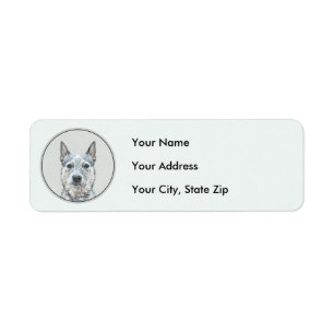 Australian Cattle Dog - Cute Original Dog Art Etiket
