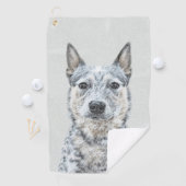 Australian Cattle Dog - Cute Original Dog Art Golfhanddoek (Insitu)