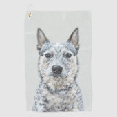 Australian Cattle Dog - Cute Original Dog Art Golfhanddoek (Voorkant)