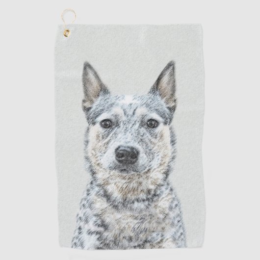 Australian Cattle Dog - Cute Original Dog Art Golfhanddoek (Voorkant)