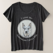 Australian Cattle Dog - Cute Original Dog Art Grote Maat T-shirt (Design voorkant)