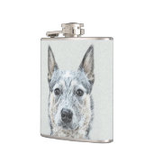 Australian Cattle Dog - Cute Original Dog Art Heupfles (Links)