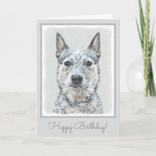 Australian Cattle Dog - Cute Original Dog Art Kaart