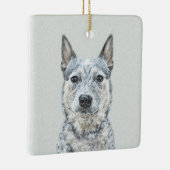 Australian Cattle Dog - Cute Original Dog Art Keramisch Ornament (Rechts)