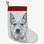 Australian Cattle Dog - Cute Original Dog Art Kleine Kerstsok (Voorkant)