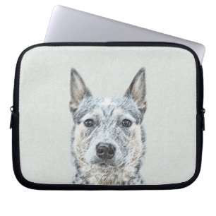 Australian Cattle Dog - Cute Original Dog Art Laptop Sleeve