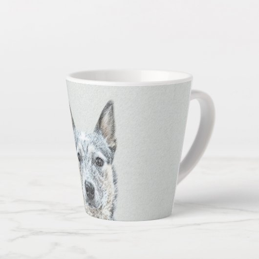 Australian Cattle Dog - Cute Original Dog Art Latte Mok (Rechterhoek)