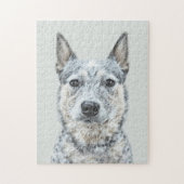 Australian Cattle Dog - Cute Original Dog Art Legpuzzel (Verticaal)