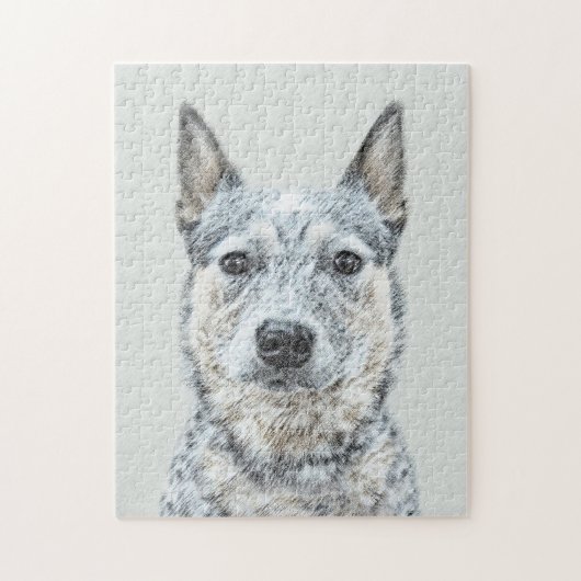 Australian Cattle Dog - Cute Original Dog Art Legpuzzel (Verticaal)