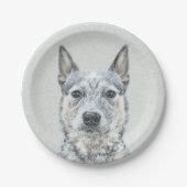Australian Cattle Dog - Cute Original Dog Art Papieren Bordje (Voorkant)