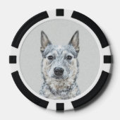 Australian Cattle Dog - Cute Original Dog Art Poker Chips (Voorkant)
