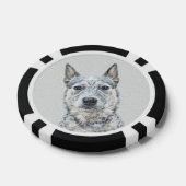 Australian Cattle Dog - Cute Original Dog Art Poker Chips (Enkel)