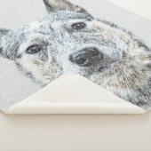 Australian Cattle Dog - Cute Original Dog Art Sherpa Deken (3/4)