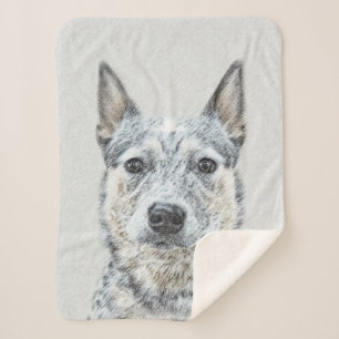 Australian Cattle Dog - Cute Original Dog Art Sherpa Deken