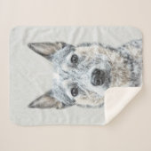 Australian Cattle Dog - Cute Original Dog Art Sherpa Deken (Voorkant (horizontaal))