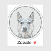 Australian Cattle Dog - Cute Original Dog Art Sticker (Vel)