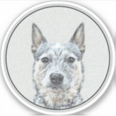 Australian Cattle Dog - Cute Original Dog Art Sticker (Voorkant)