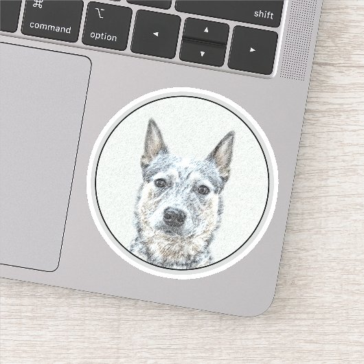 Australian Cattle Dog - Cute Original Dog Art Sticker (Detail)