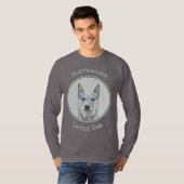 Australian Cattle Dog - Cute Original Dog Art T-shirt (Voorkant volledig)