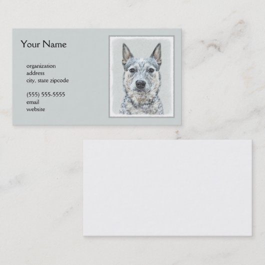 Australian Cattle Dog - Cute Original Dog Art Visitekaartje (Voorkant / Achterkant)