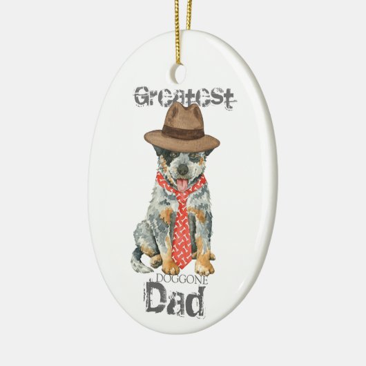 Australian Cattle Dog Dad Ceramic Ornament (Links)