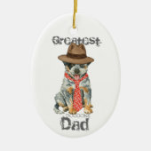 Australian Cattle Dog Dad Ceramic Ornament (Voorkant)
