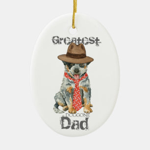 Australian Cattle Dog Dad Ceramic Ornament