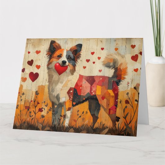 Australian Cattle Dog Folk-Art met hart en ziel Kaart (Voorkant)