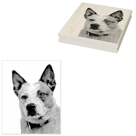 Australian Cattle Dog Gummistempel Rubberstempel (Gestempeld)