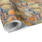 Australian Cattle Dog Herfst Oogst Dankdag Cadeaupapier (Rol Hoek)