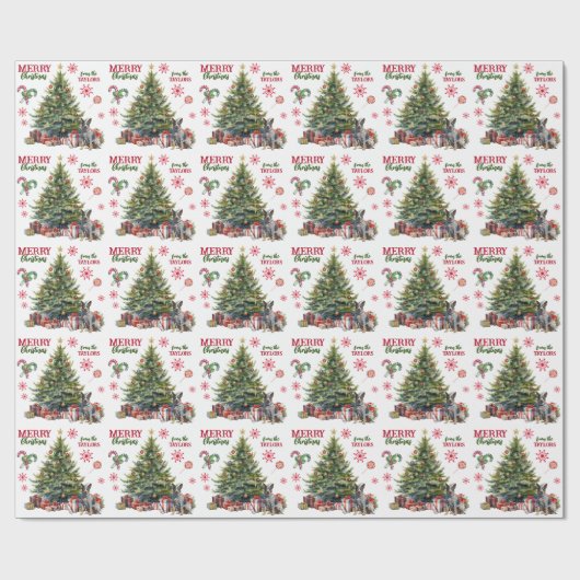 Australian Cattle Dog Holiday Tree Cadeaupapier (Vlak)