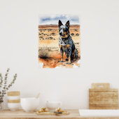 Australian Cattle Dog - Hond Art Print (Keuken)