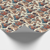  Australian Cattle Dog Illustratie Cadeaupapier (Hoek)