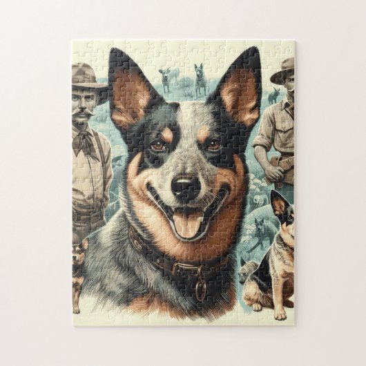 Australian Cattle Dog Illustratie Legpuzzel (Verticaal)