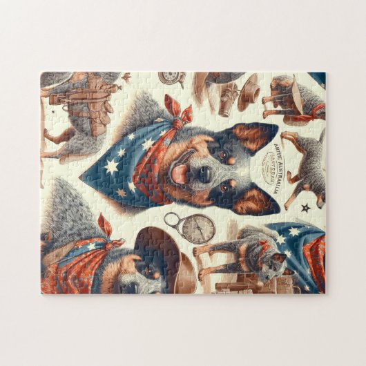  Australian Cattle Dog Illustratie Legpuzzel (Horizontaal)