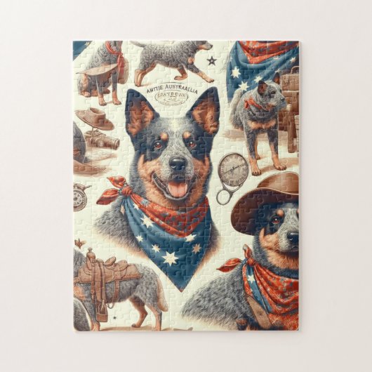  Australian Cattle Dog Illustratie Legpuzzel (Verticaal)