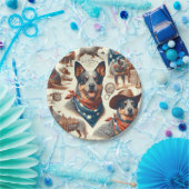  Australian Cattle Dog Illustratie Papieren Bordje (Feest)