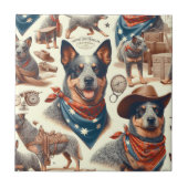  Australian Cattle Dog Illustratie Tegeltje (Voorkant)