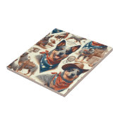  Australian Cattle Dog Illustratie Tegeltje (Zijkant)