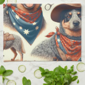 Australian Cattle Dog Illustratie Theedoek (Gevouwen)
