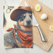 Australian Cattle Dog Illustratie Theedoek (Quarter Fold)
